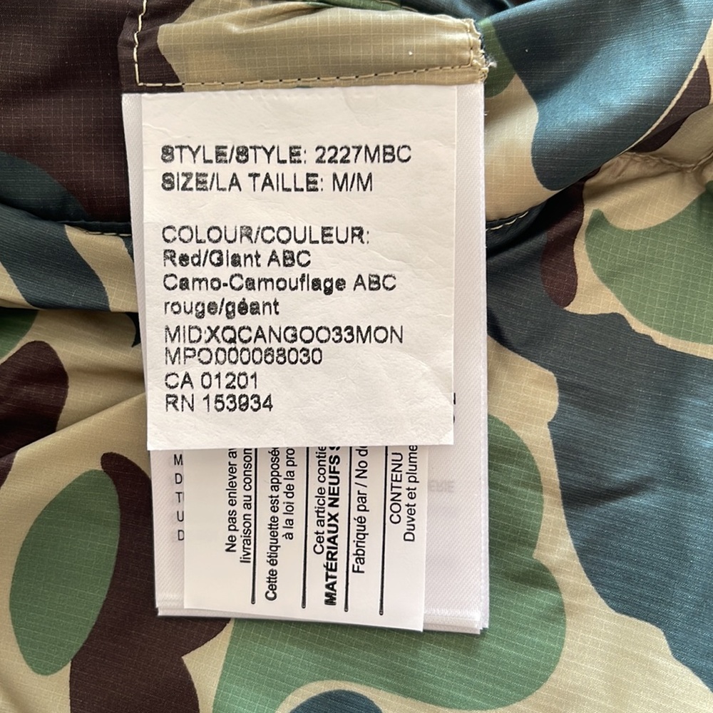 BAPE x CANADA GOOSE x CONCEPTS Crofton Shark Hoodie Red/ABC Camo - Picture 15 of 17